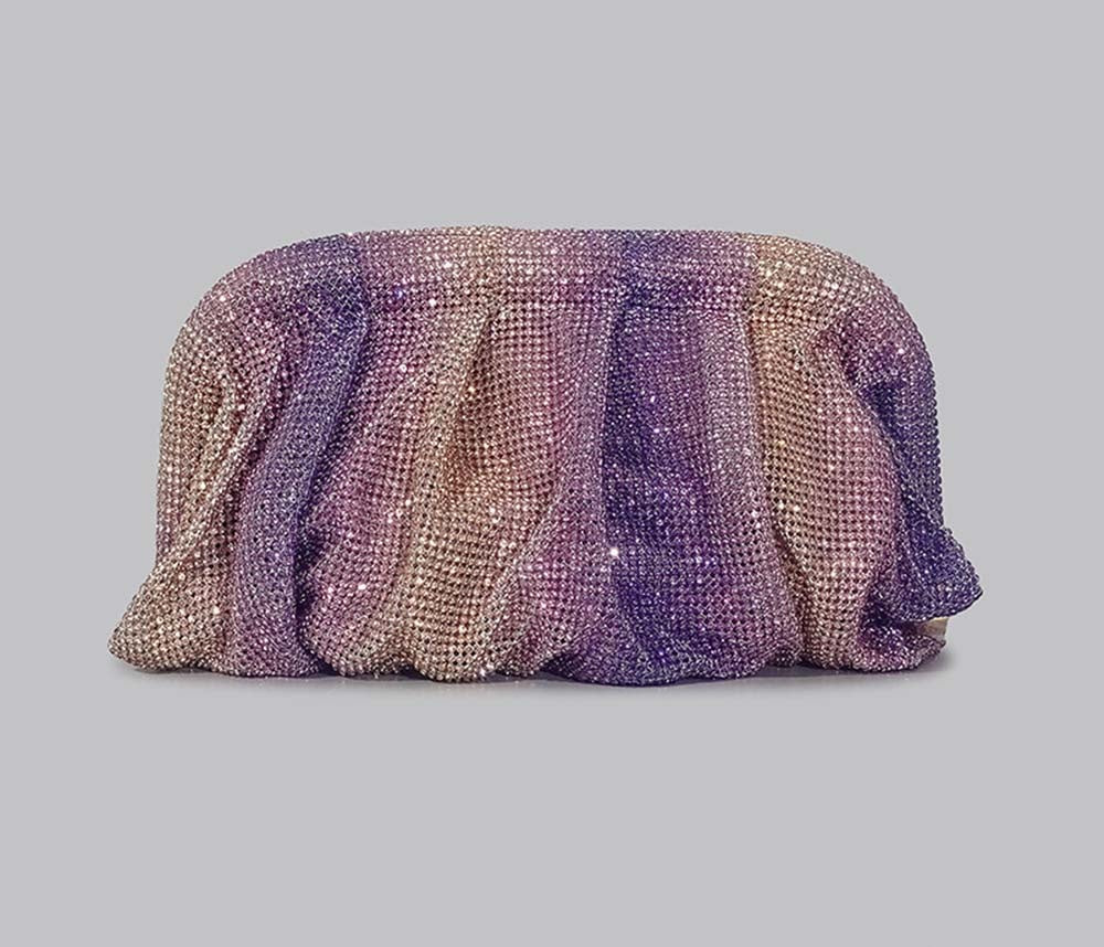 Winnal Fashion Slouchy Crystal - Embellished Clutch