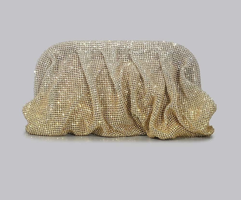Winnal Fashion Slouchy Crystal - Embellished Clutch