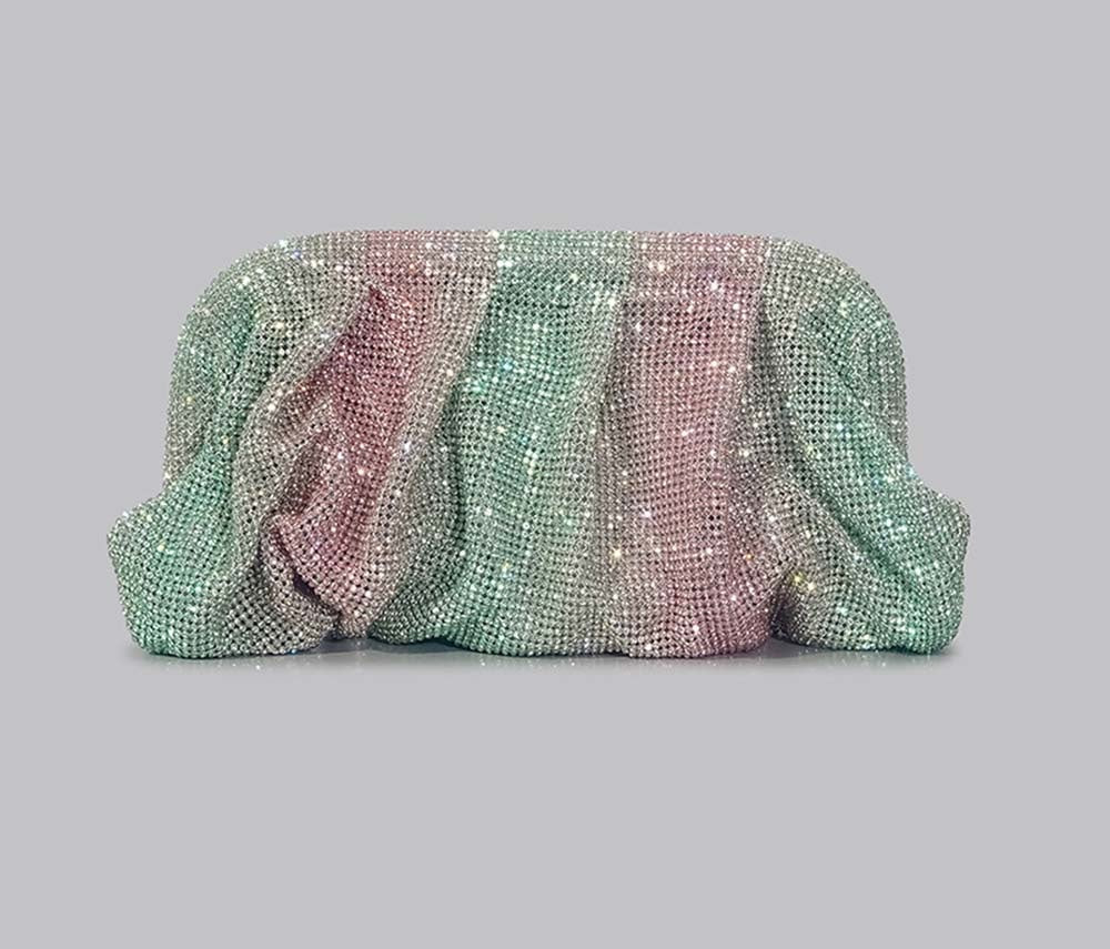 Winnal Fashion Slouchy Crystal - Embellished Clutch