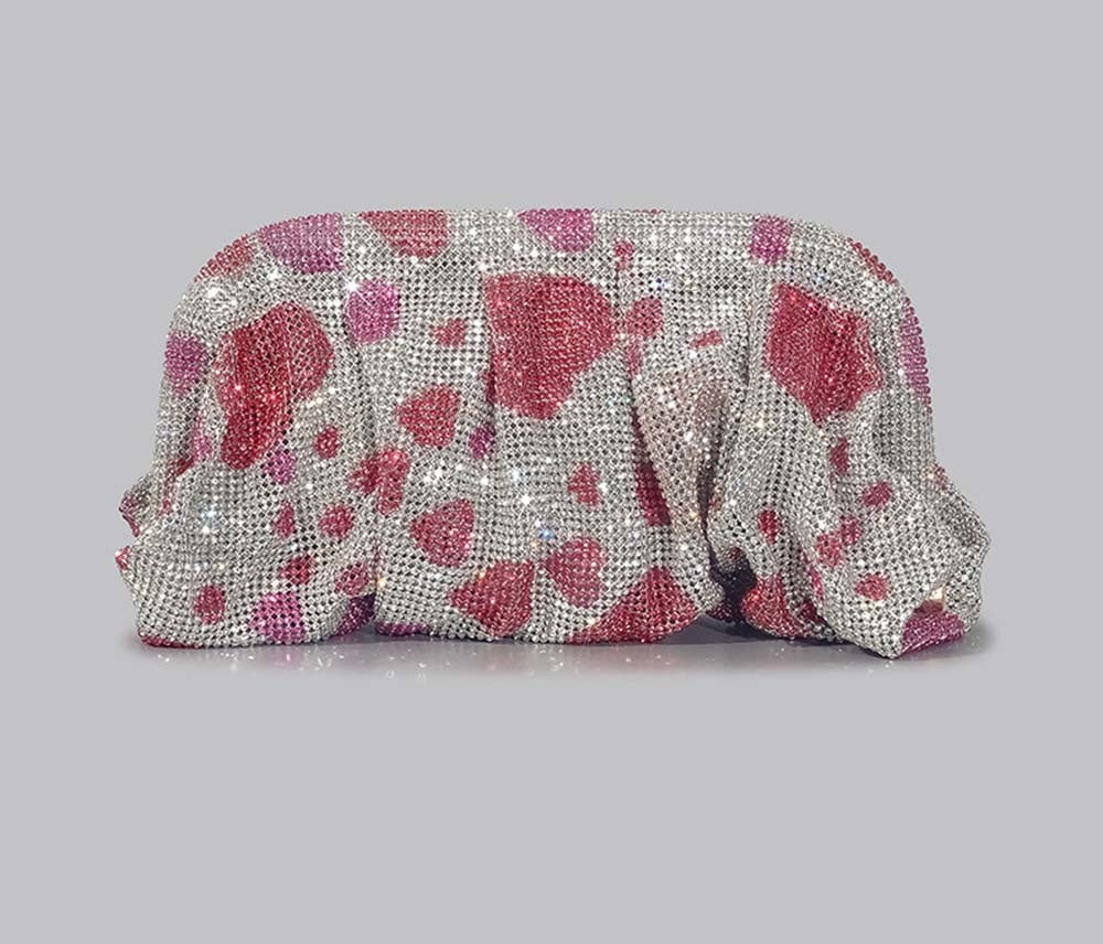 Winnal Fashion Slouchy Crystal - Embellished Clutch