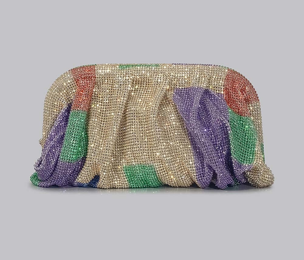Winnal Fashion Slouchy Crystal - Embellished Clutch