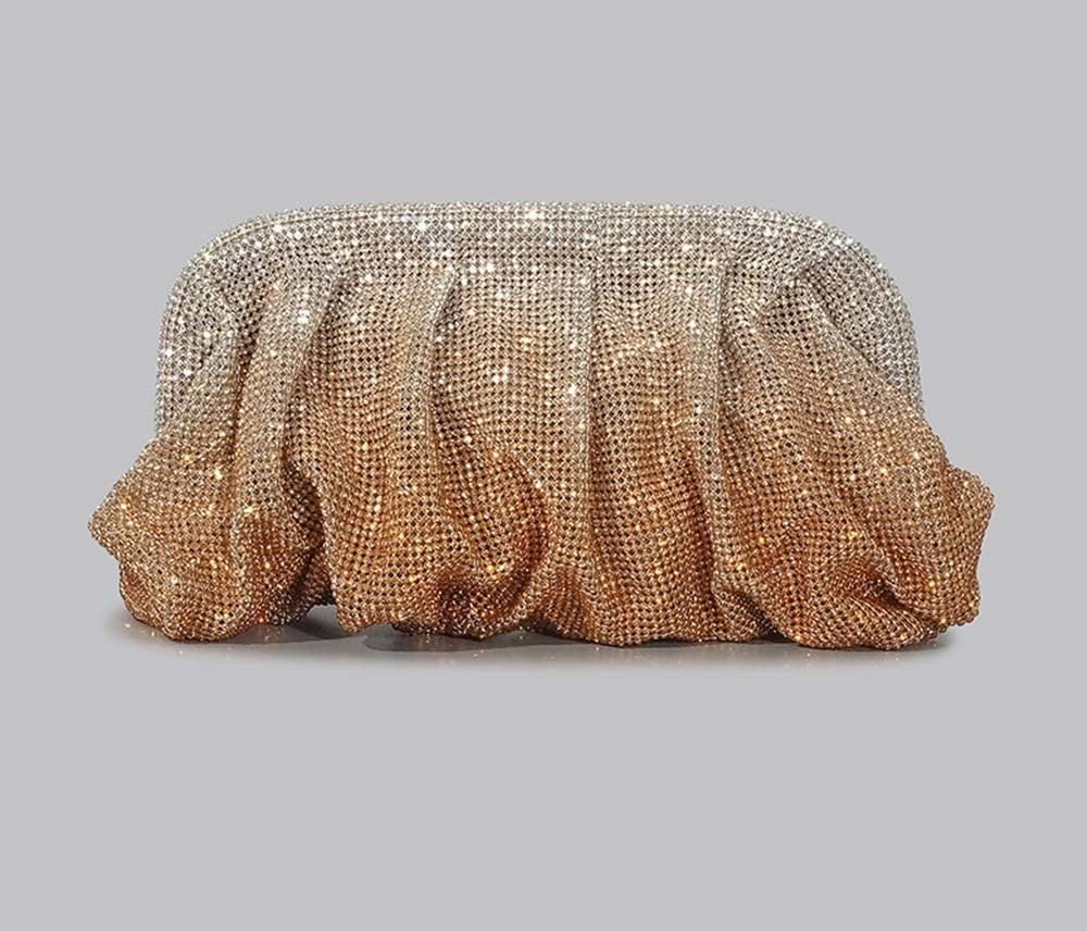 Winnal Fashion Slouchy Crystal - Embellished Clutch
