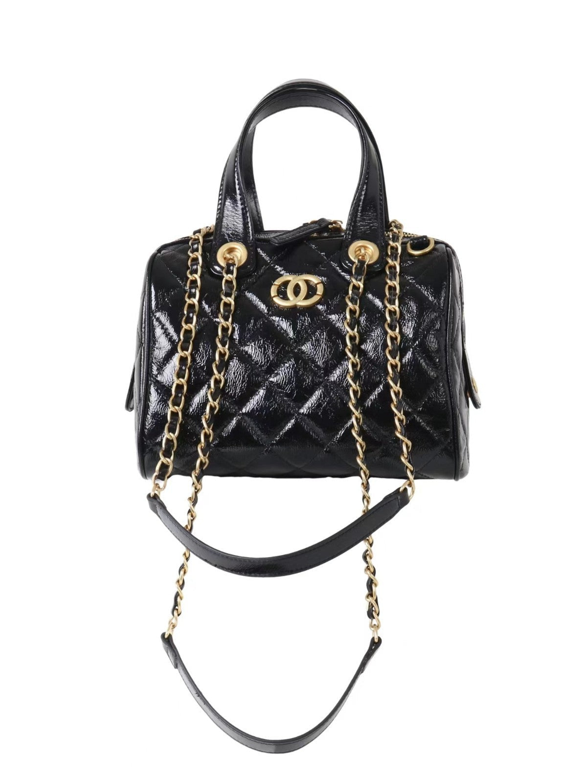 Women’s classic bowling sheepskin bag