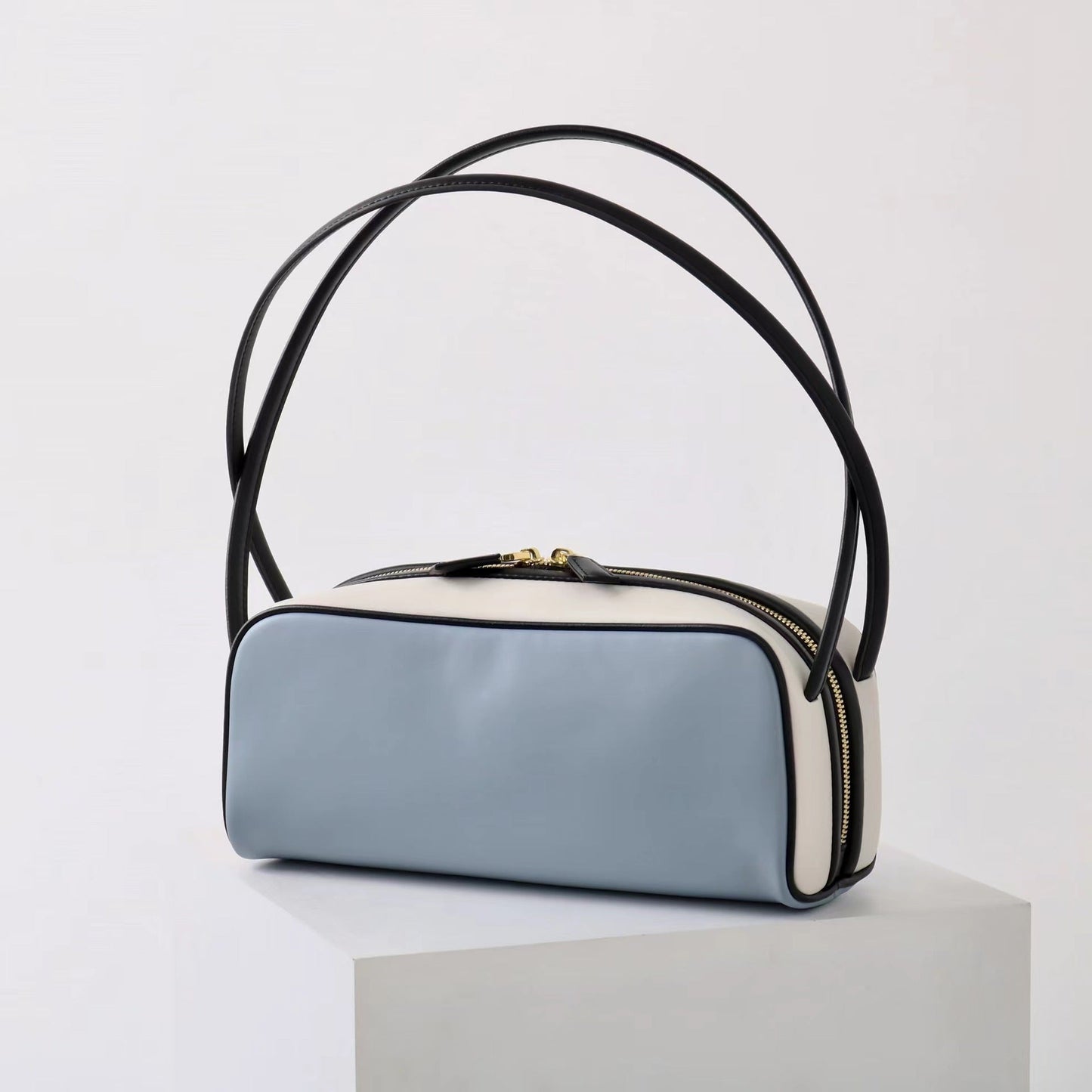 Womens Color-blocking bowling bag