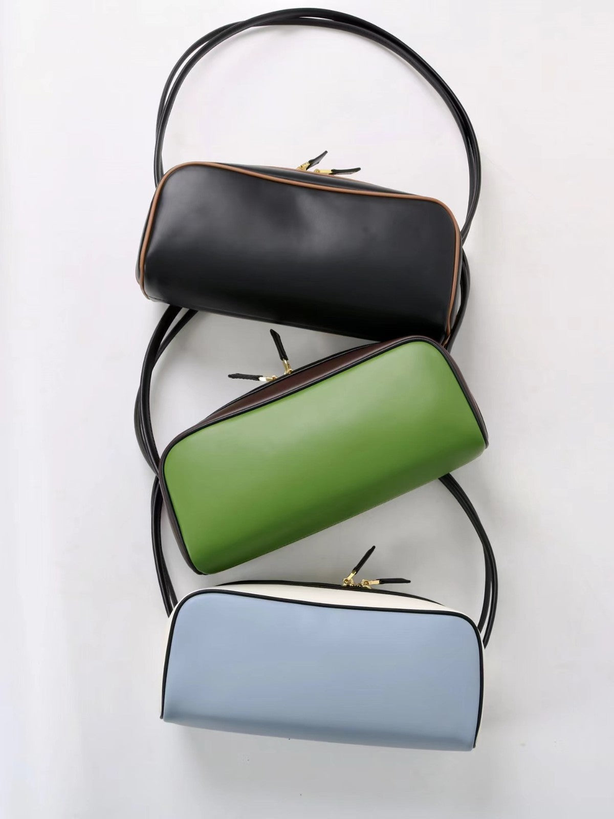 Womens Color-blocking bowling bag