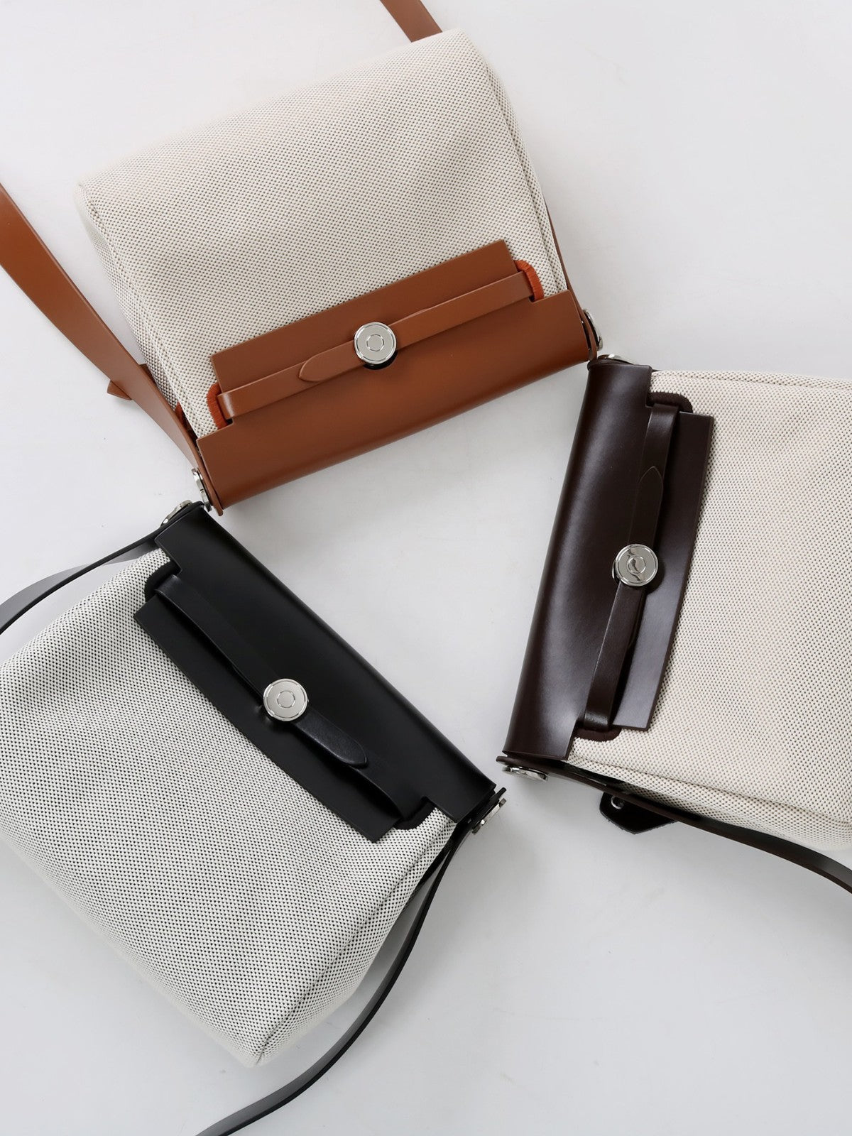 Women’s cowhide canvas bag
