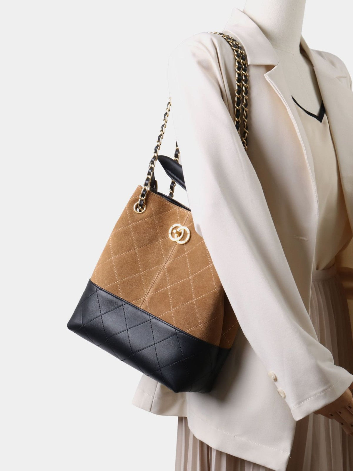 Women’s new color block shoulder bag