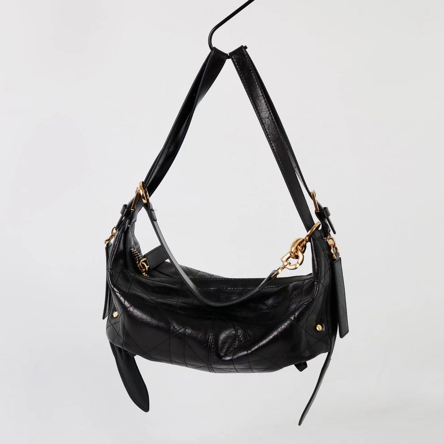 Women Small Journey Bag in Quilted Calfskin Black