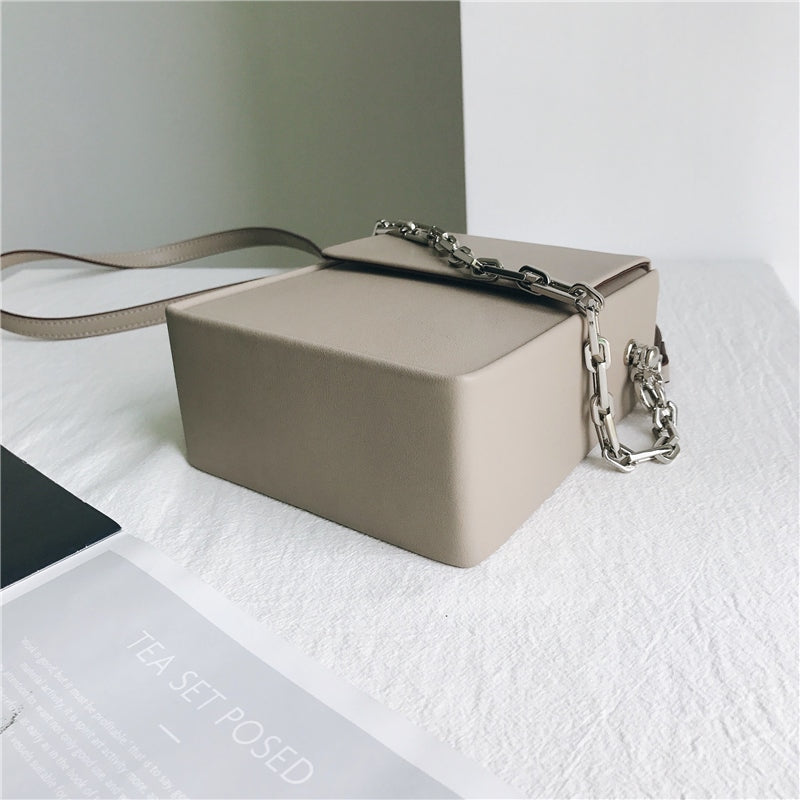 Leather Cross Body Box Phone Bag