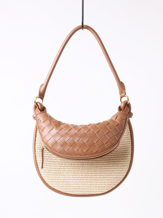 New women’s straw-woven moon bag