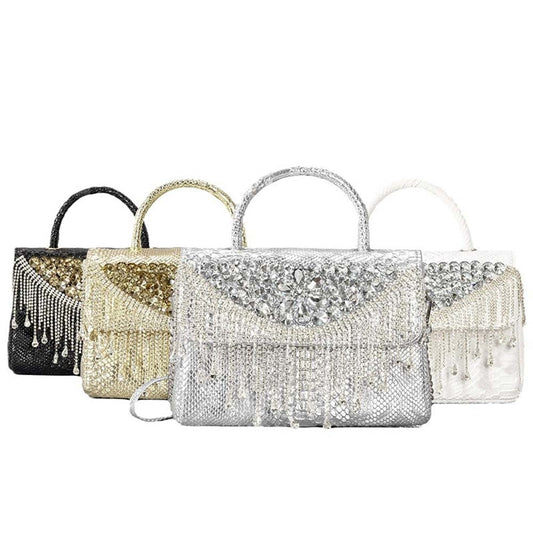 Winnal Crystal Cross Body Top Handle Bag