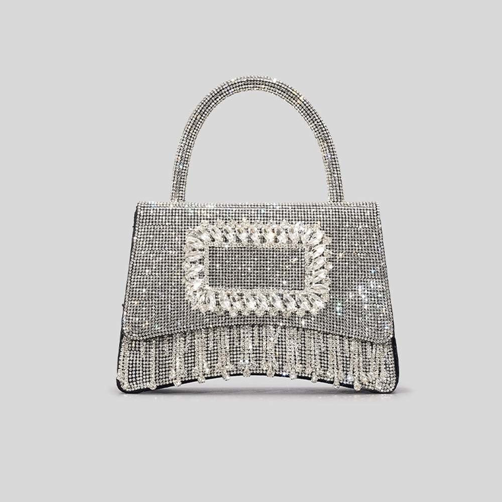 Winnal Crystal Mini Square Top Handle Bag