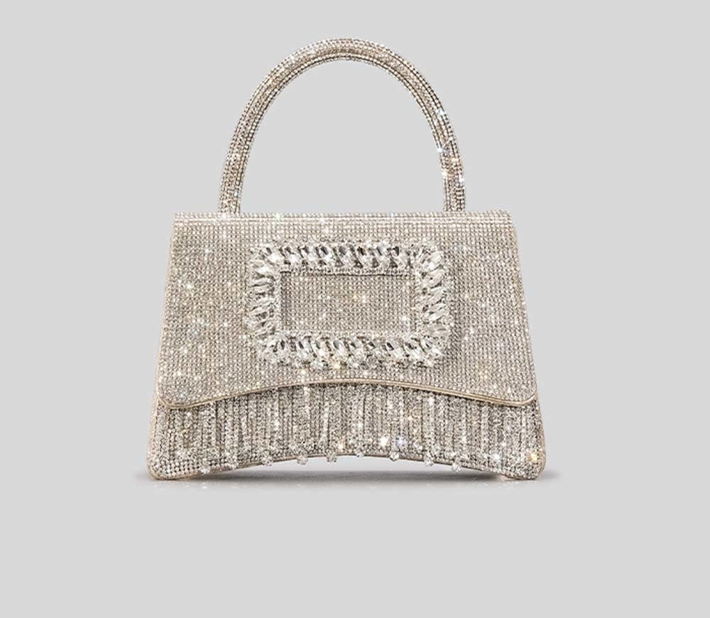 Winnal Crystal Mini Square Top Handle Bag