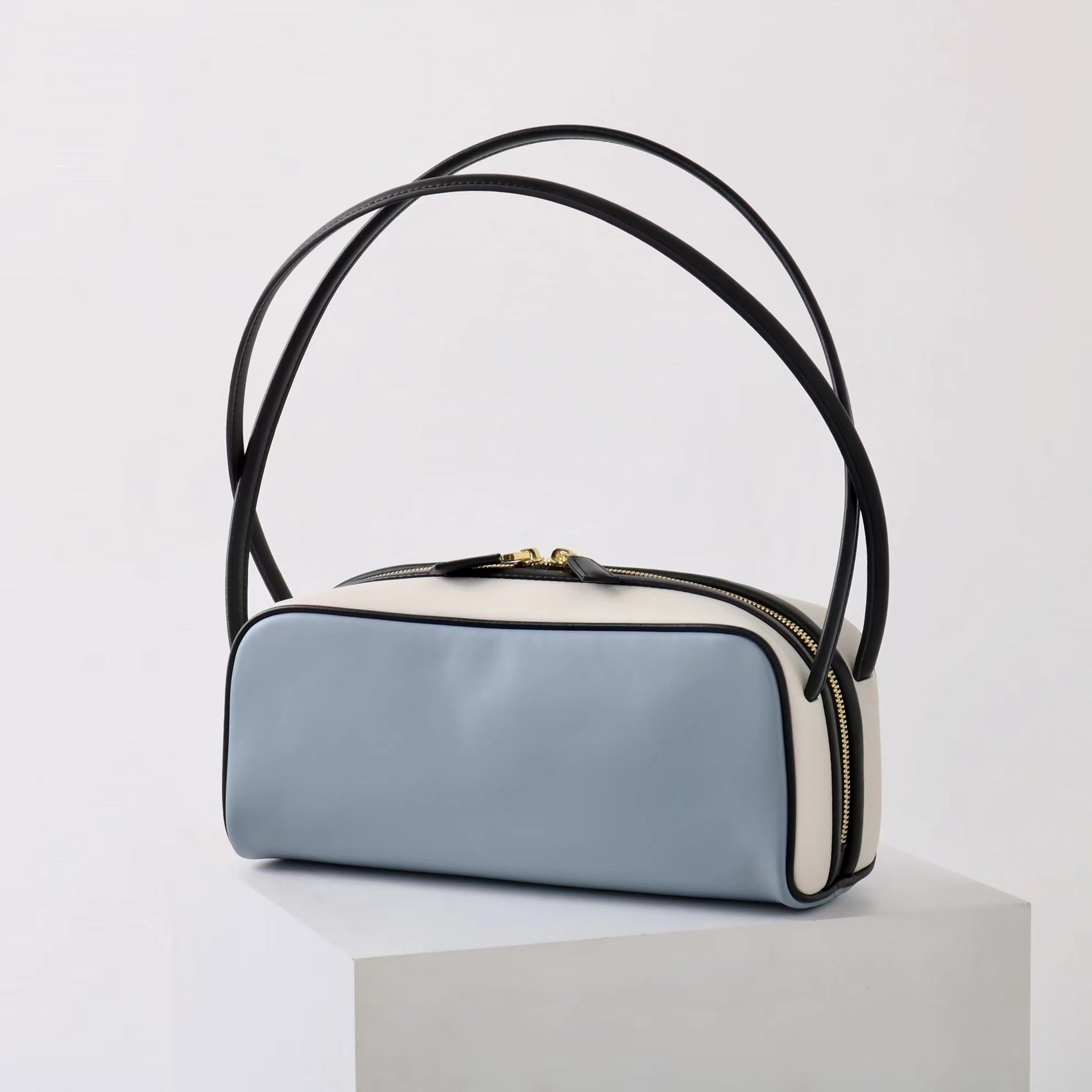 Womens Color-blocking bowling bag