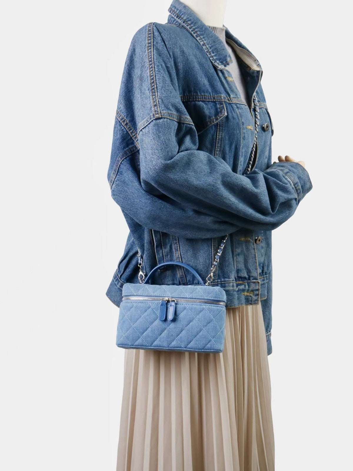 Women’s denim small square bag