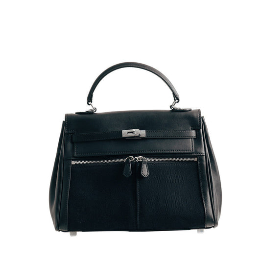Womens Leather Fashion Bag Classic Canvas Tote