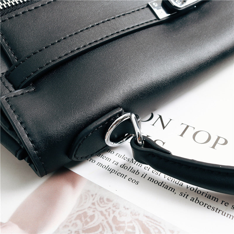 Womens Leather Fashion Bag Classic Contrast Tote