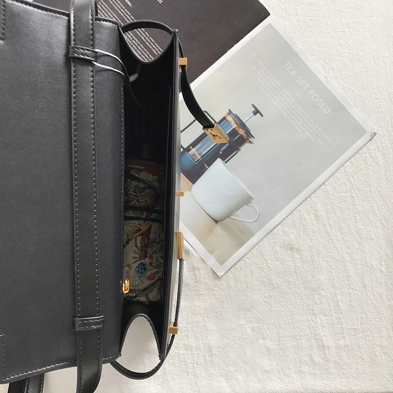 Womens Leather Padlock Classic Clutch Cross Body Bag