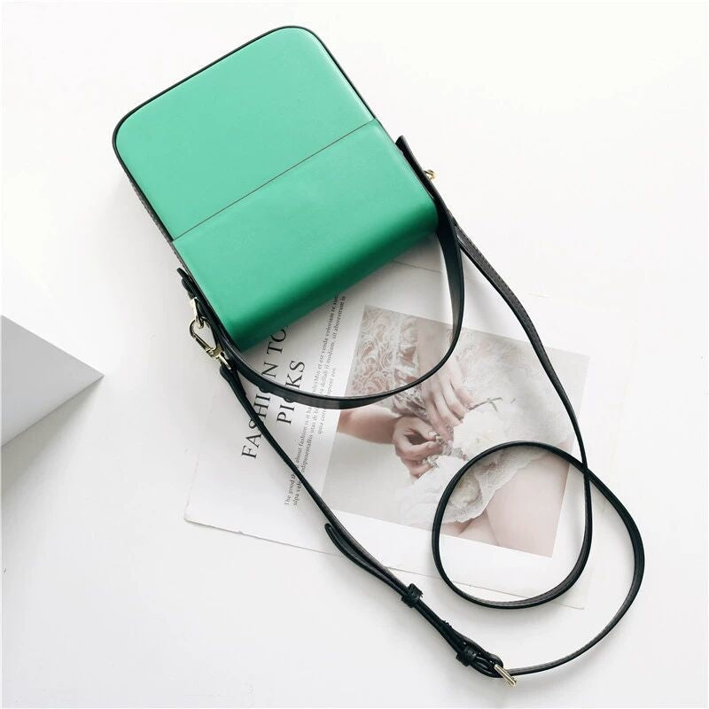 Womens Leather Phone Cross-Body Small Square Bags