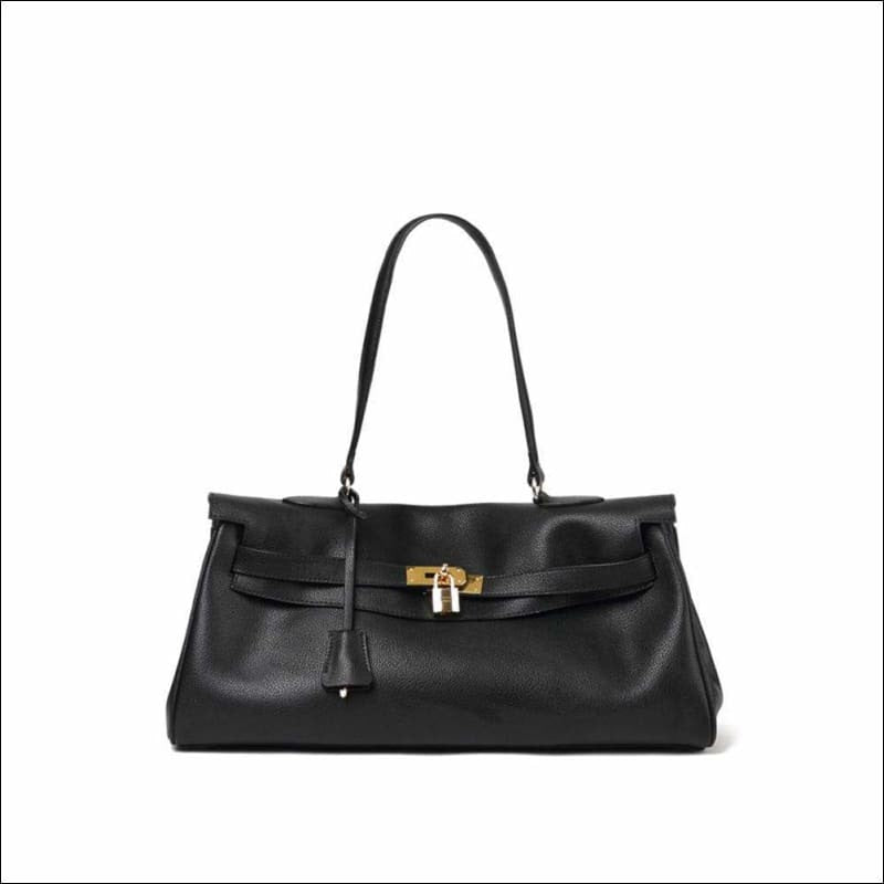 Womens Long Handle Leather Cross Body Messenger Tote Bag