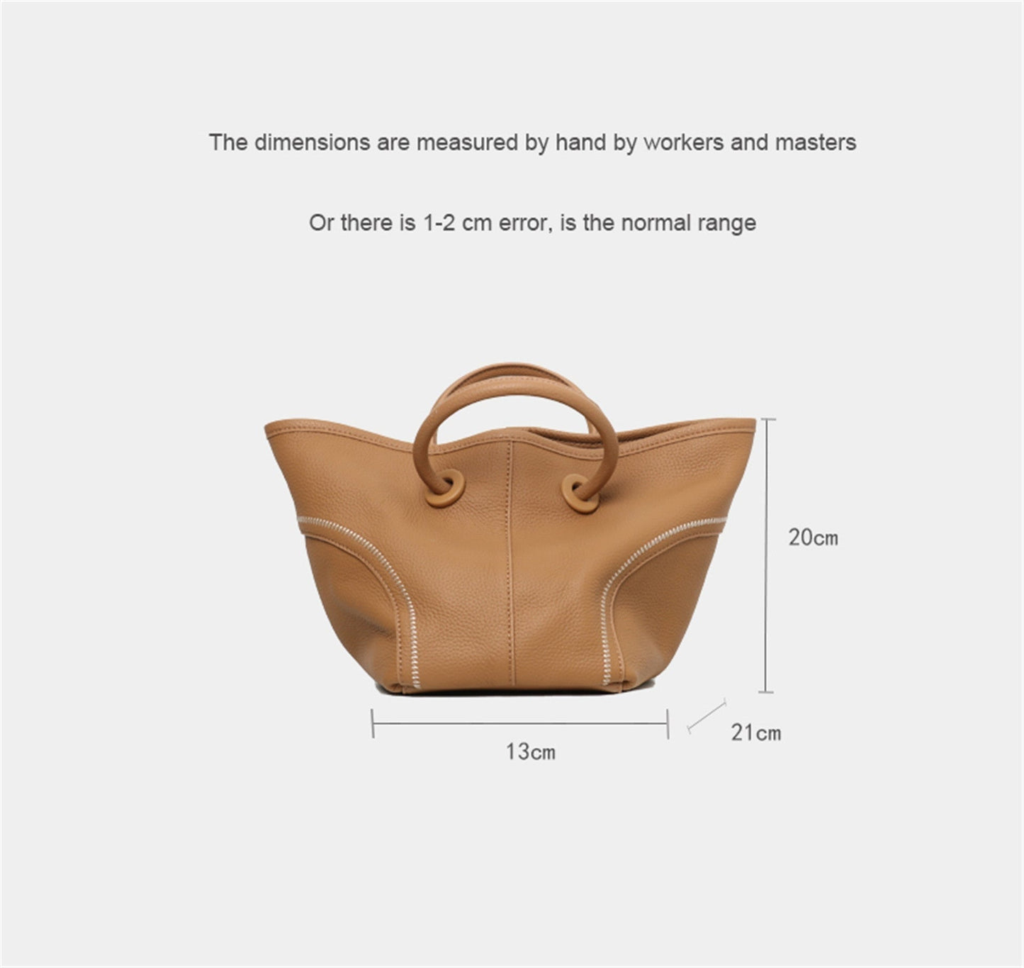 Womens Quilted Leather Bucket Basket Top Handle Bag