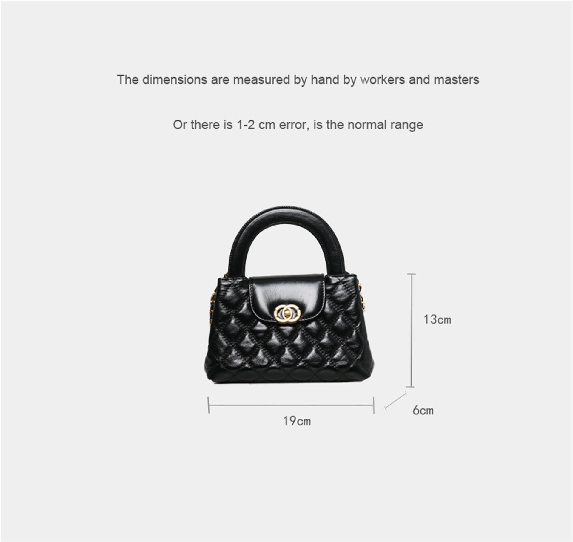 Womens Quilted Leather Top Handle Cross Body Bag