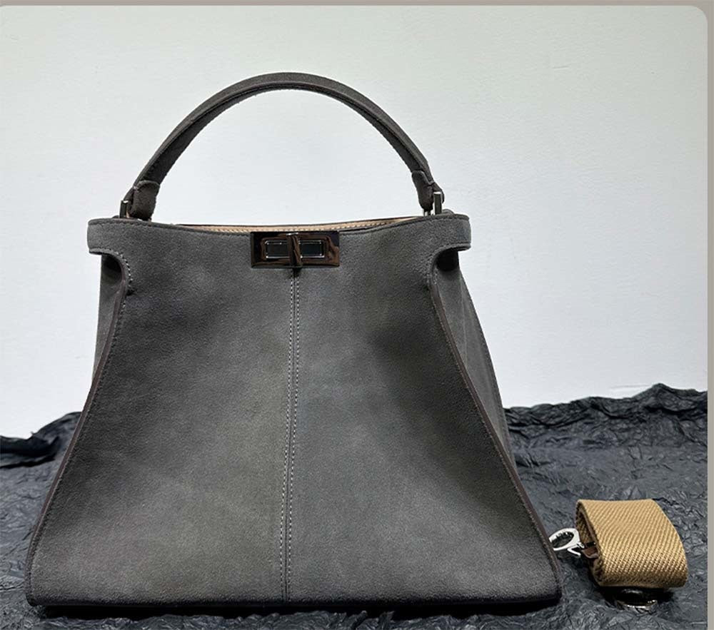 Womens Suede Leather Large Shoulder Tote Bags