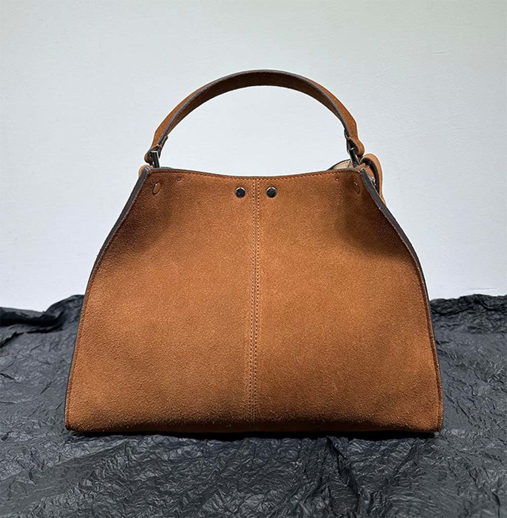 Womens Suede Leather Large Shoulder Tote Bags