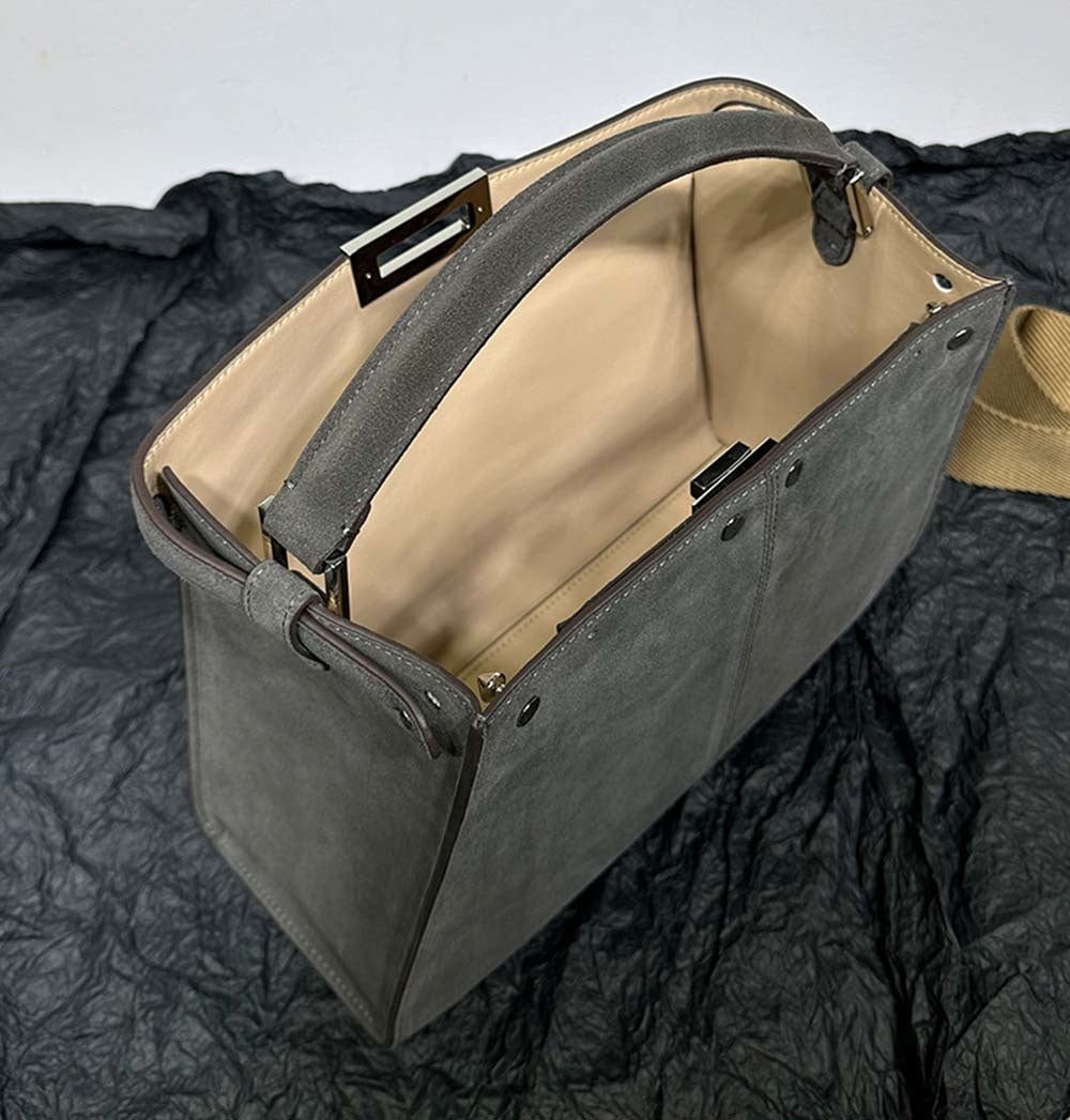 Womens Suede Leather Large Shoulder Tote Bags