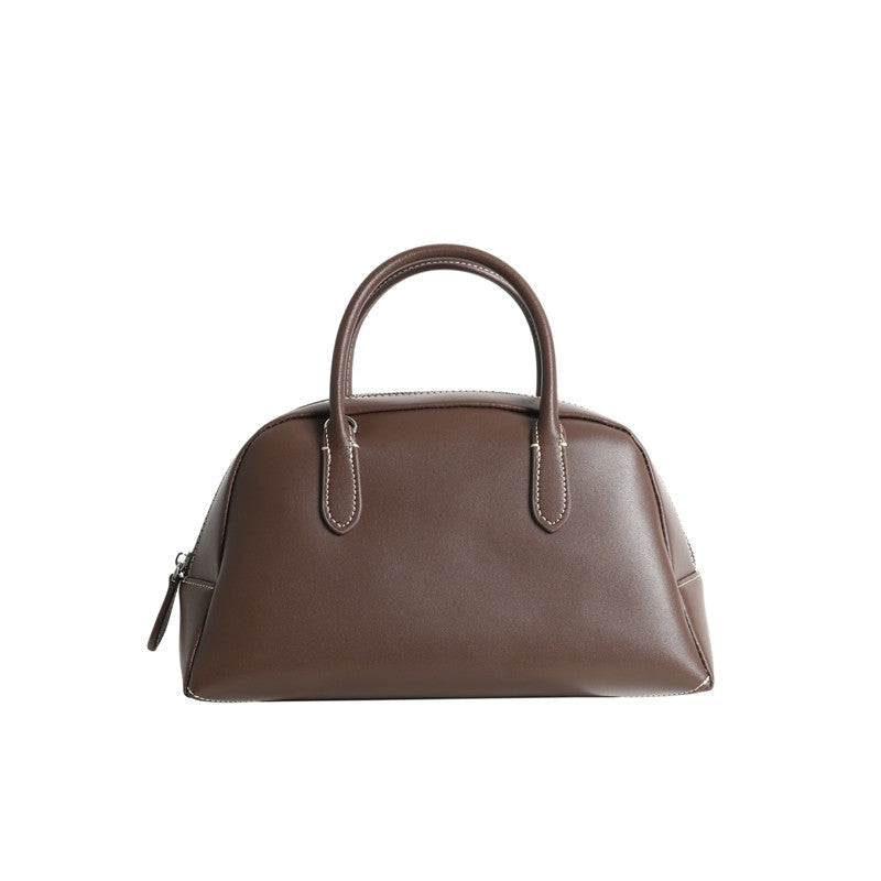 Boston Bag Leather Satchel Bowling Shoulder