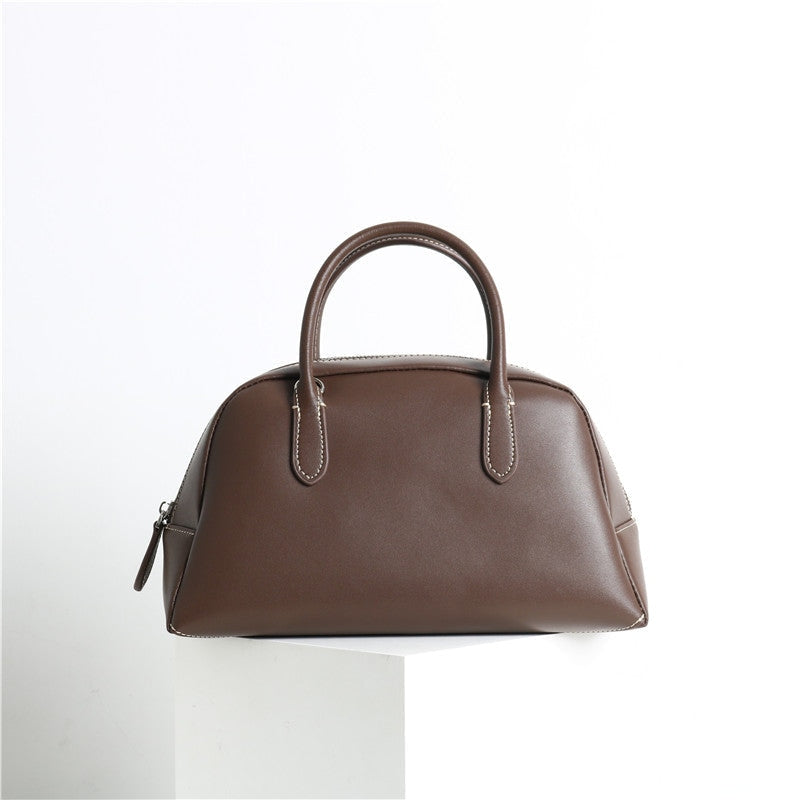 Boston Bag Leather Satchel Bowling Shoulder