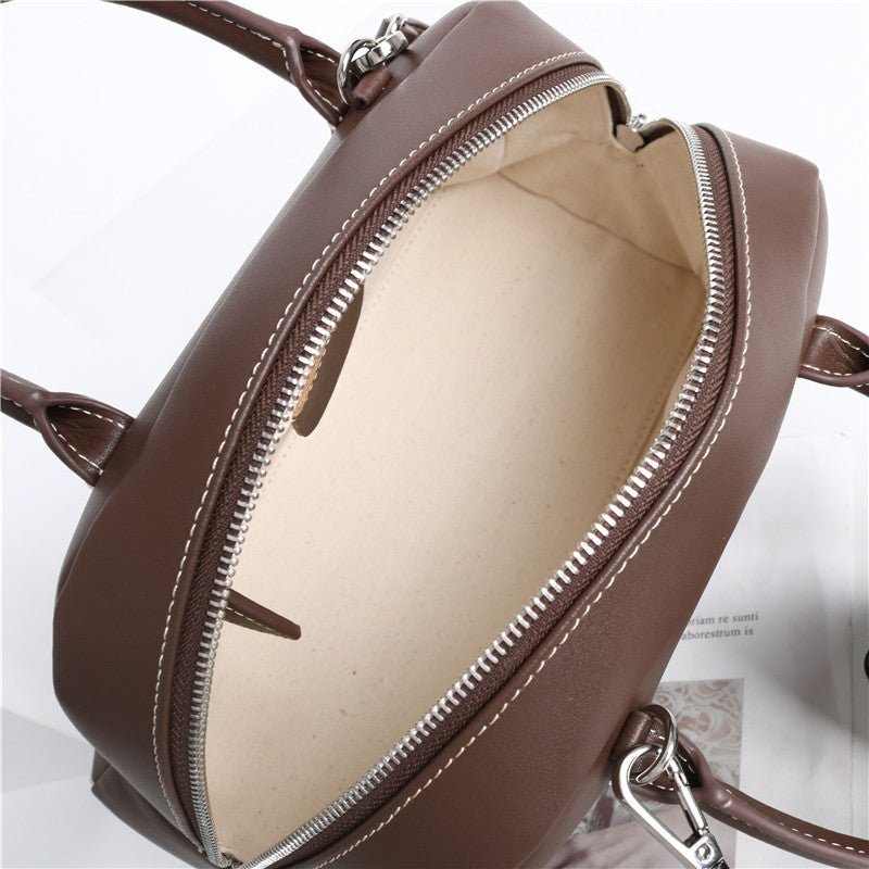 Boston Bag Leather Satchel Bowling Shoulder
