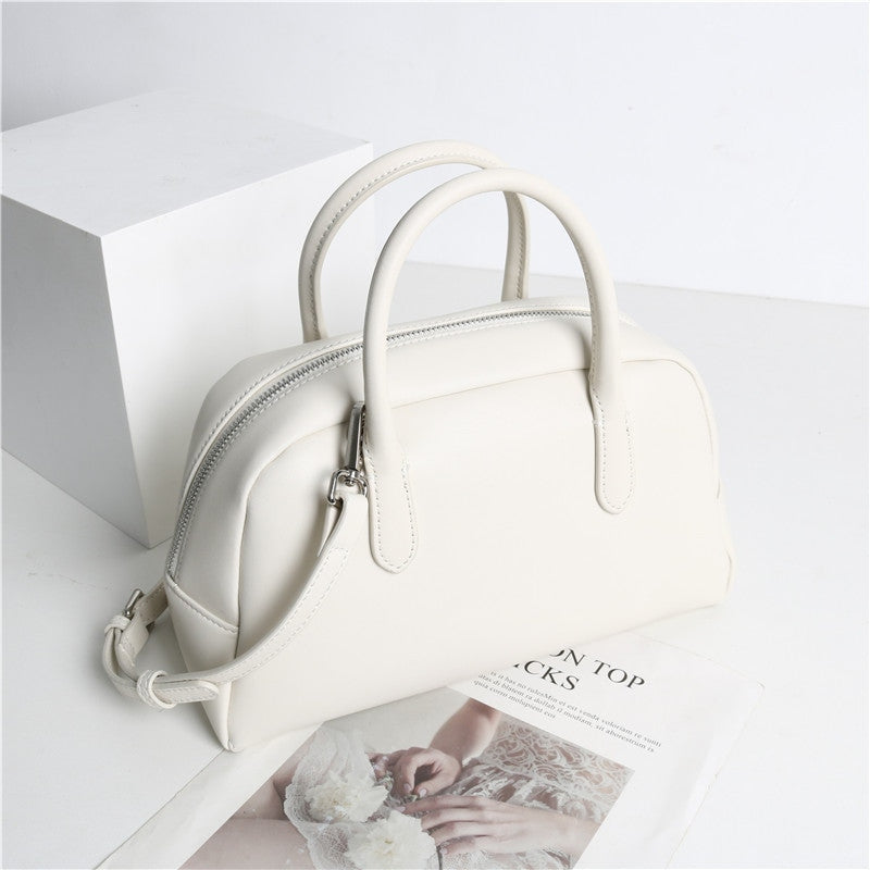 Boston Bag Leather Satchel Bowling Shoulder