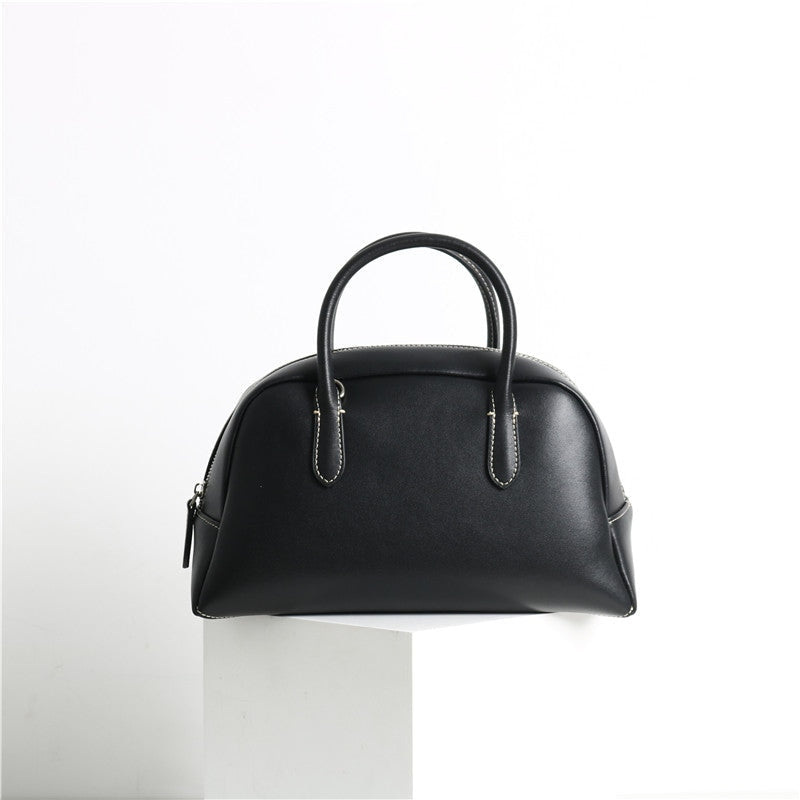 Boston Bag Leather Satchel Bowling Shoulder