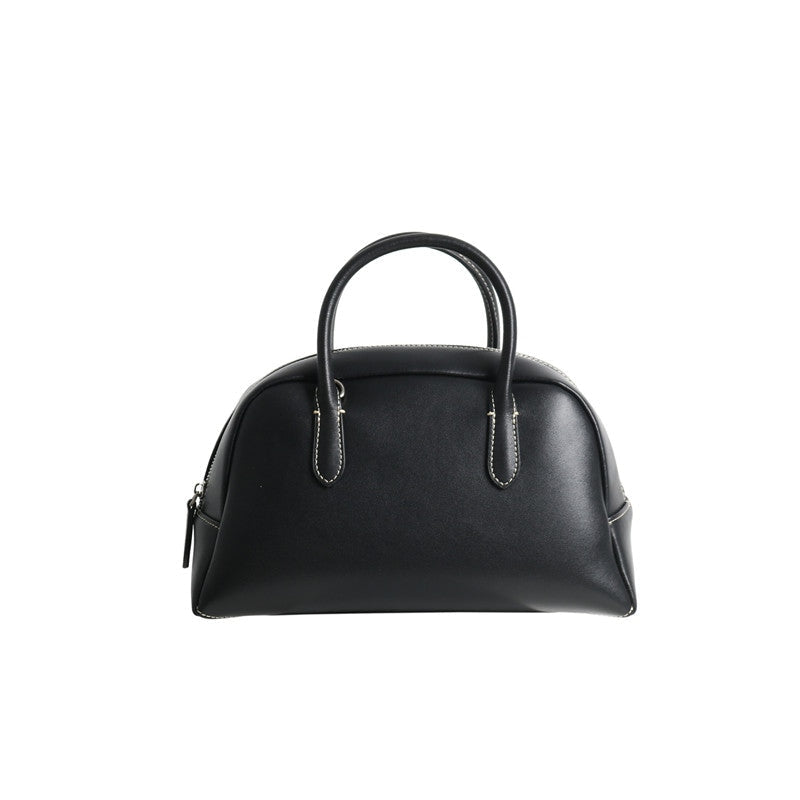 Boston Bag Leather Satchel Bowling Shoulder
