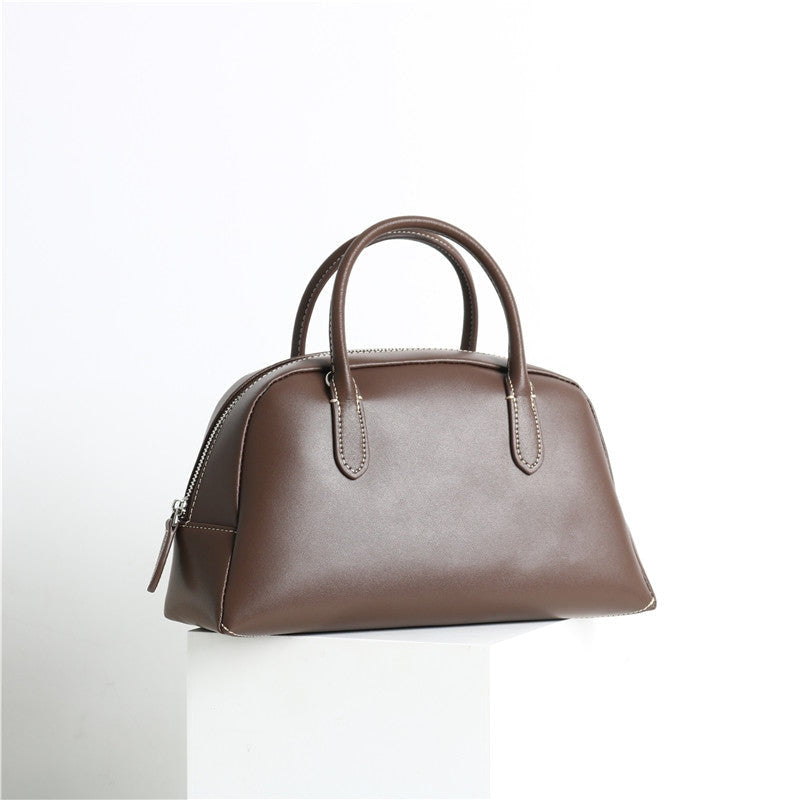Boston Bag Leather Satchel Bowling Shoulder
