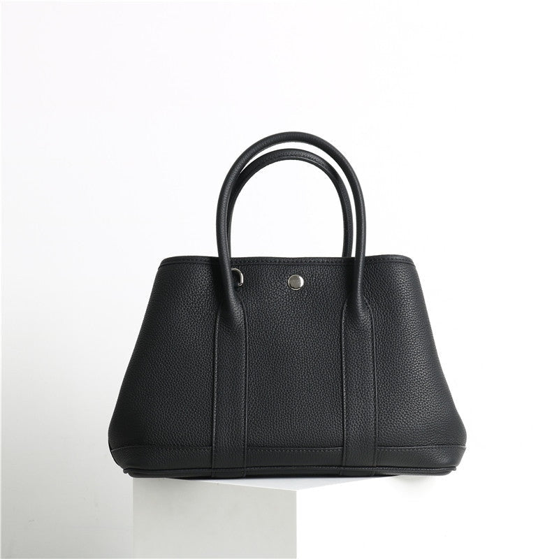 Calfskin Leather Top Handle Tote Bag