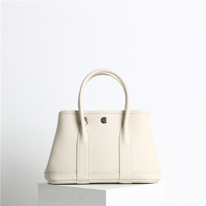 Calfskin Leather Top Handle Tote Bag