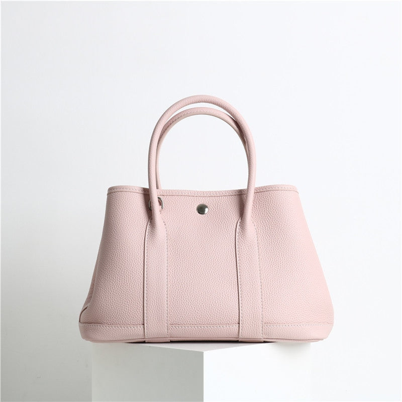 Calfskin Leather Top Handle Tote Bag