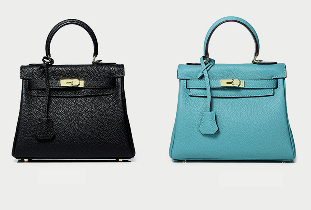 Cross Body Shoulder Bag Grainy Togo Leather Padlock Tote
