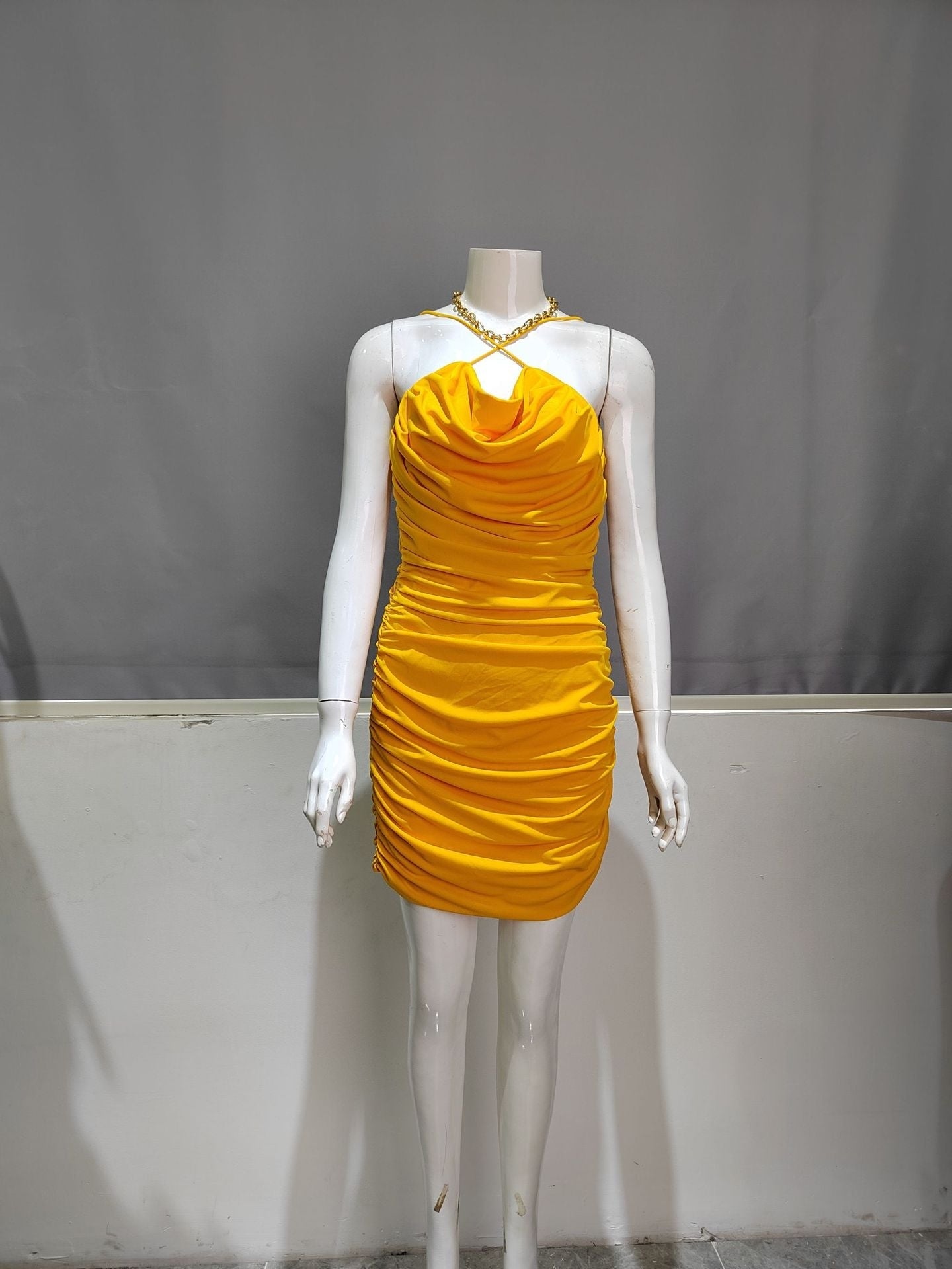 Cross Strappy Front Bodycon Dress