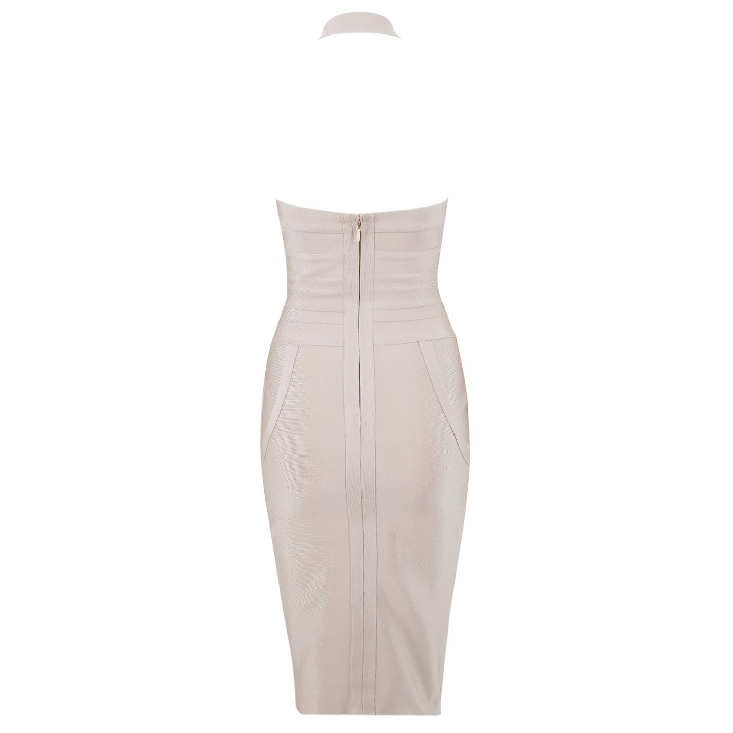 Halter Neck V-Neck Tigher Wrap Hip Sexy Party Bandage Dress Knee Length
