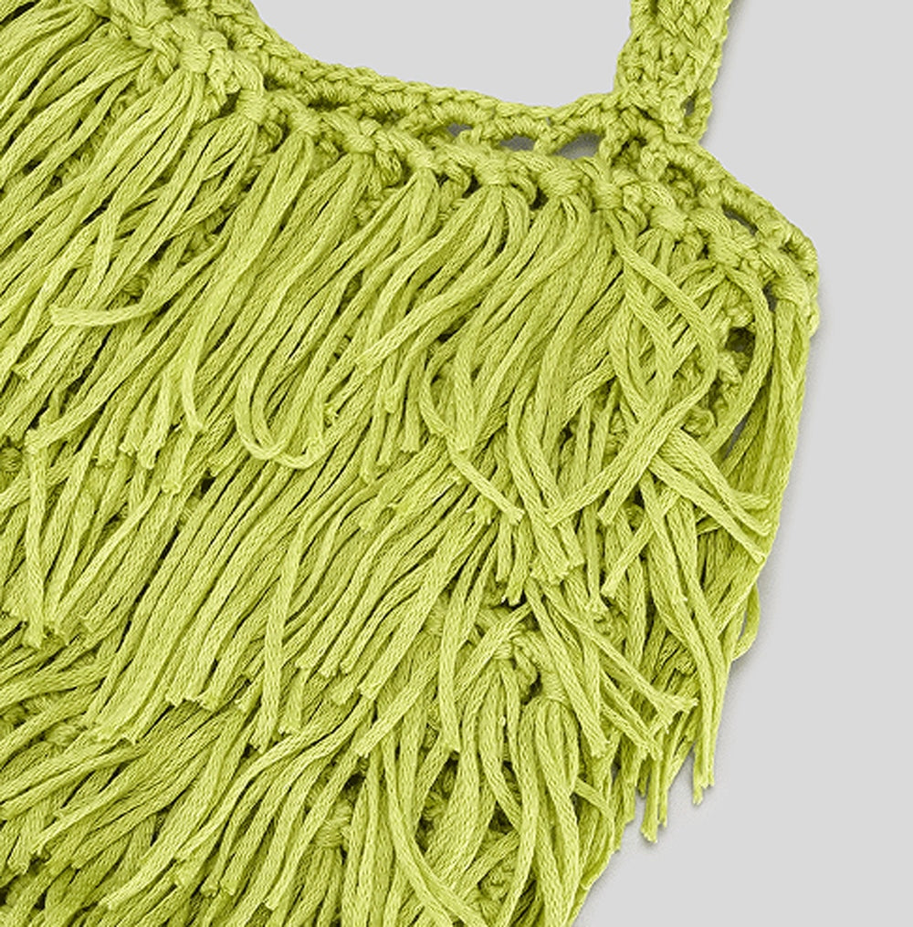 Hand-Woven Cotton Hemp Knit Shopping Hobo Shoulder Bags Natural Dyed