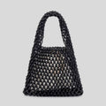 Hand-Woven Cotton Hemp Knitted Small Shopping Hobo Handle Bags Natural Dyed