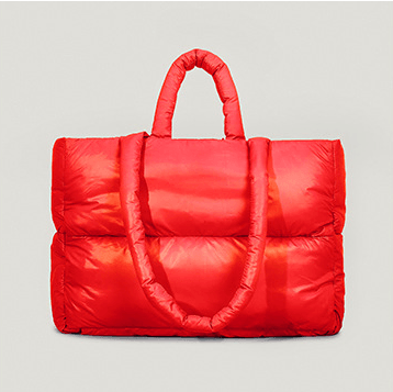 Large Quilted Puffer Padded Cross Body Bag