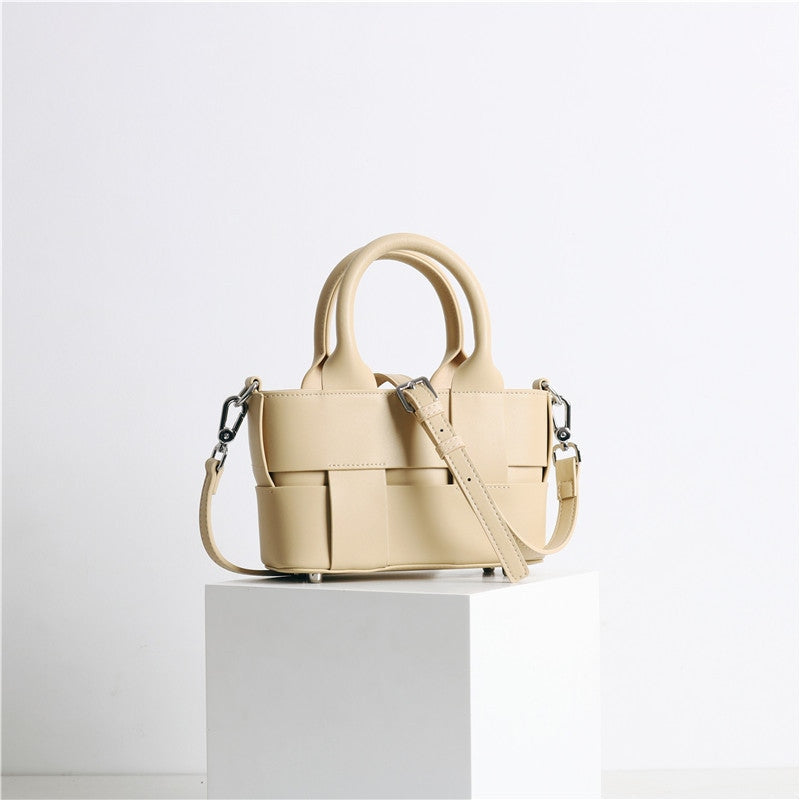 Leather Knot Top-Handle Tote Bag