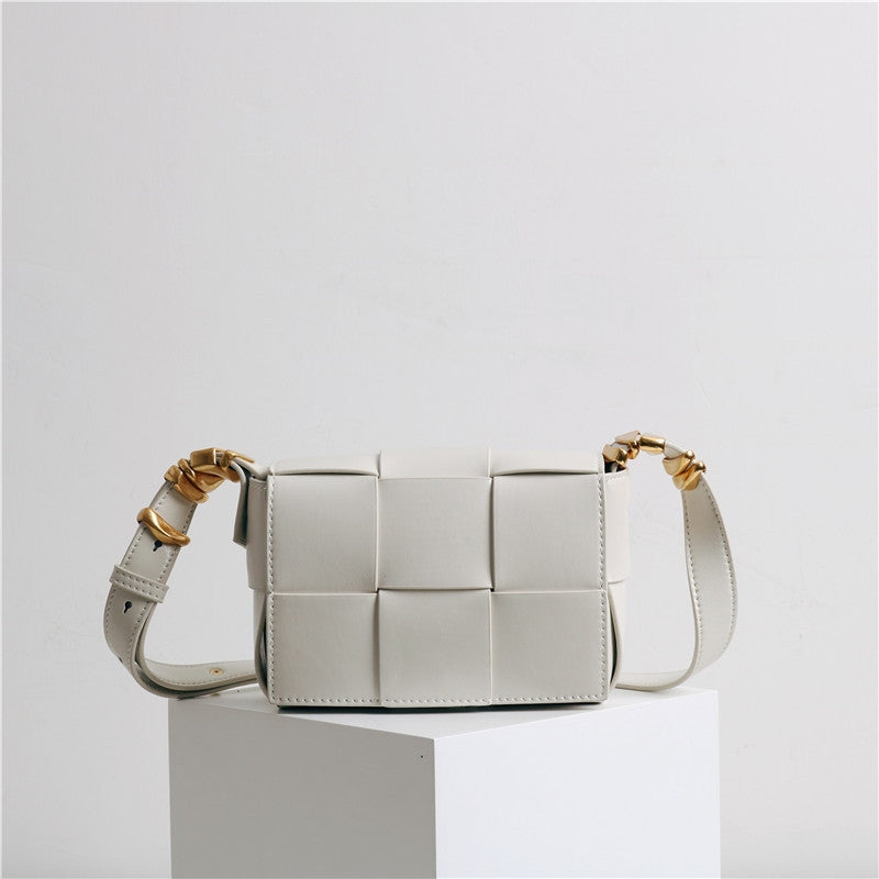 Mini Woven Leather Shoulder Cross Body Bag