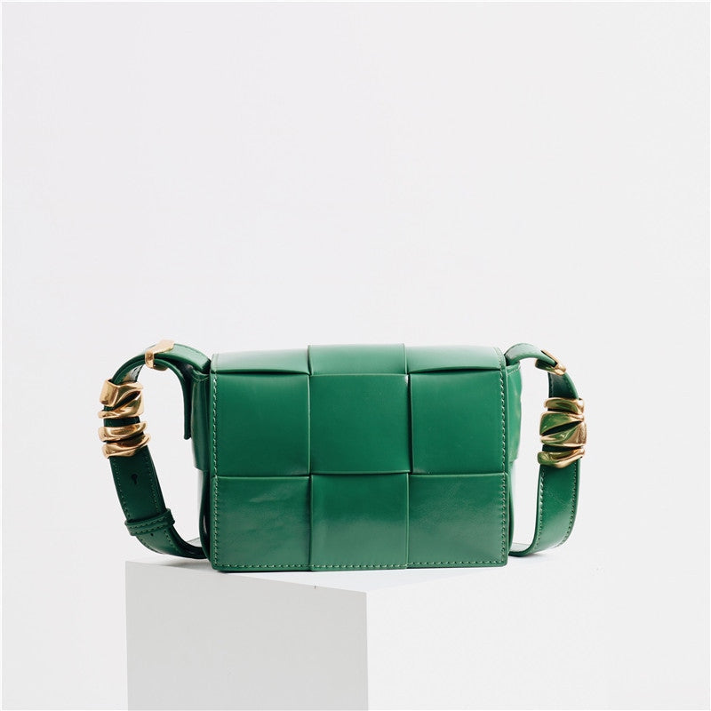 Mini Woven Leather Shoulder Cross Body Bag