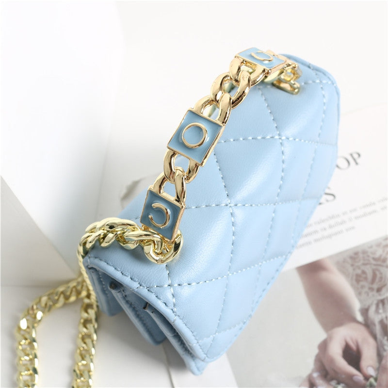 Quilted Mini Leather Top Handle Bag