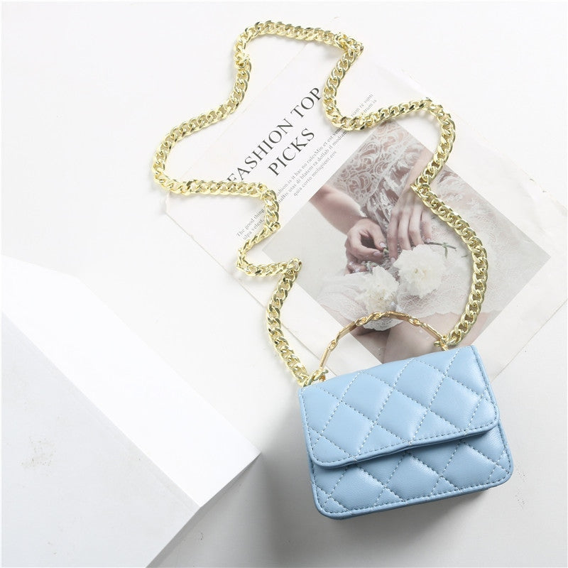 Quilted Mini Leather Top Handle Bag